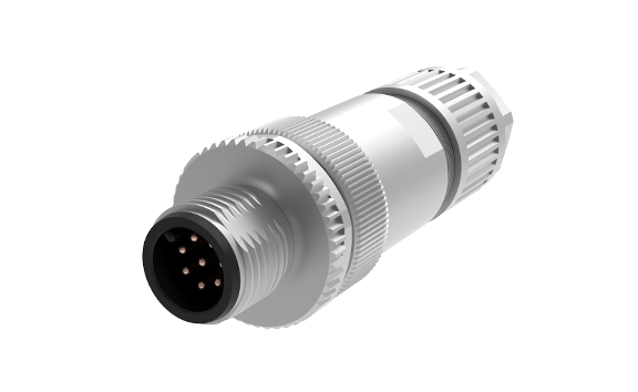 M12屏蔽连接器直头